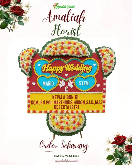 Papan Bunga Pernikahan Tunggul